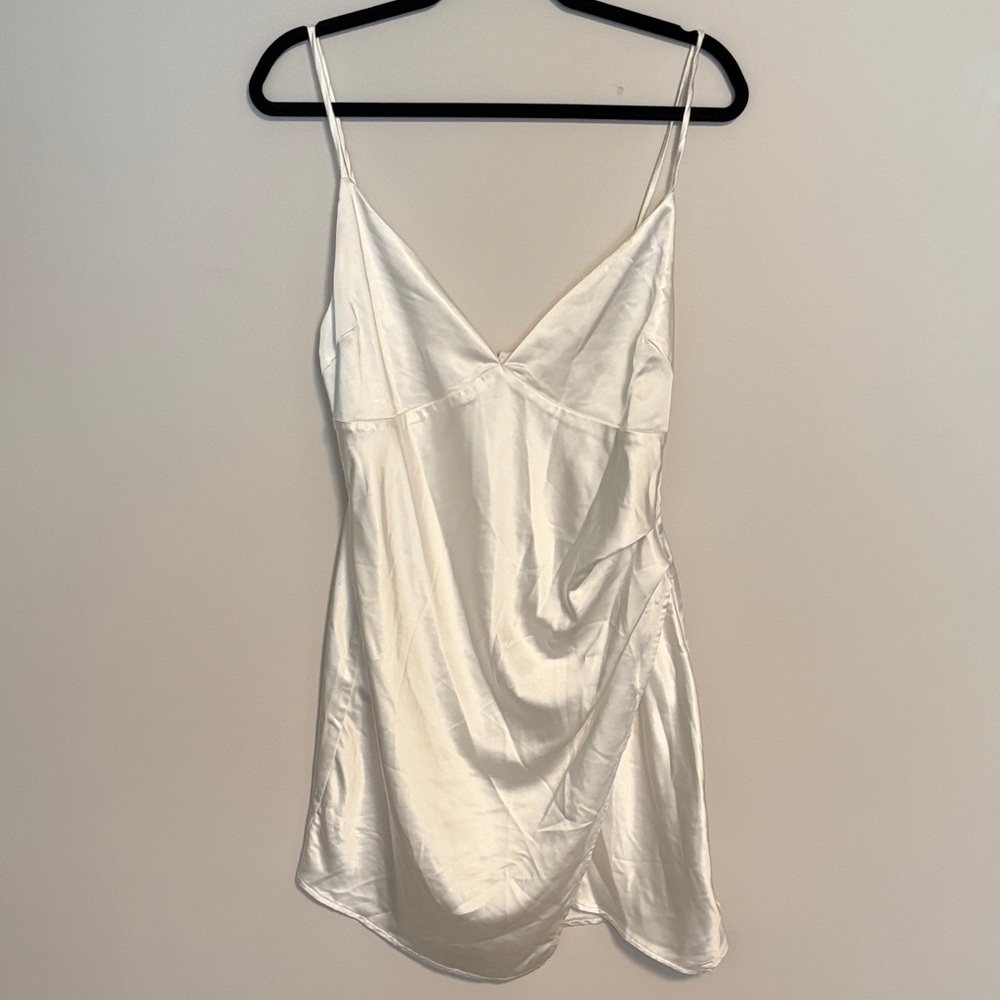 NWT Altar’d State White Satin Mini Dress